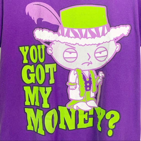 Family Guy Funny Stewie Purple Graphic Tee - Picture 2 of 4